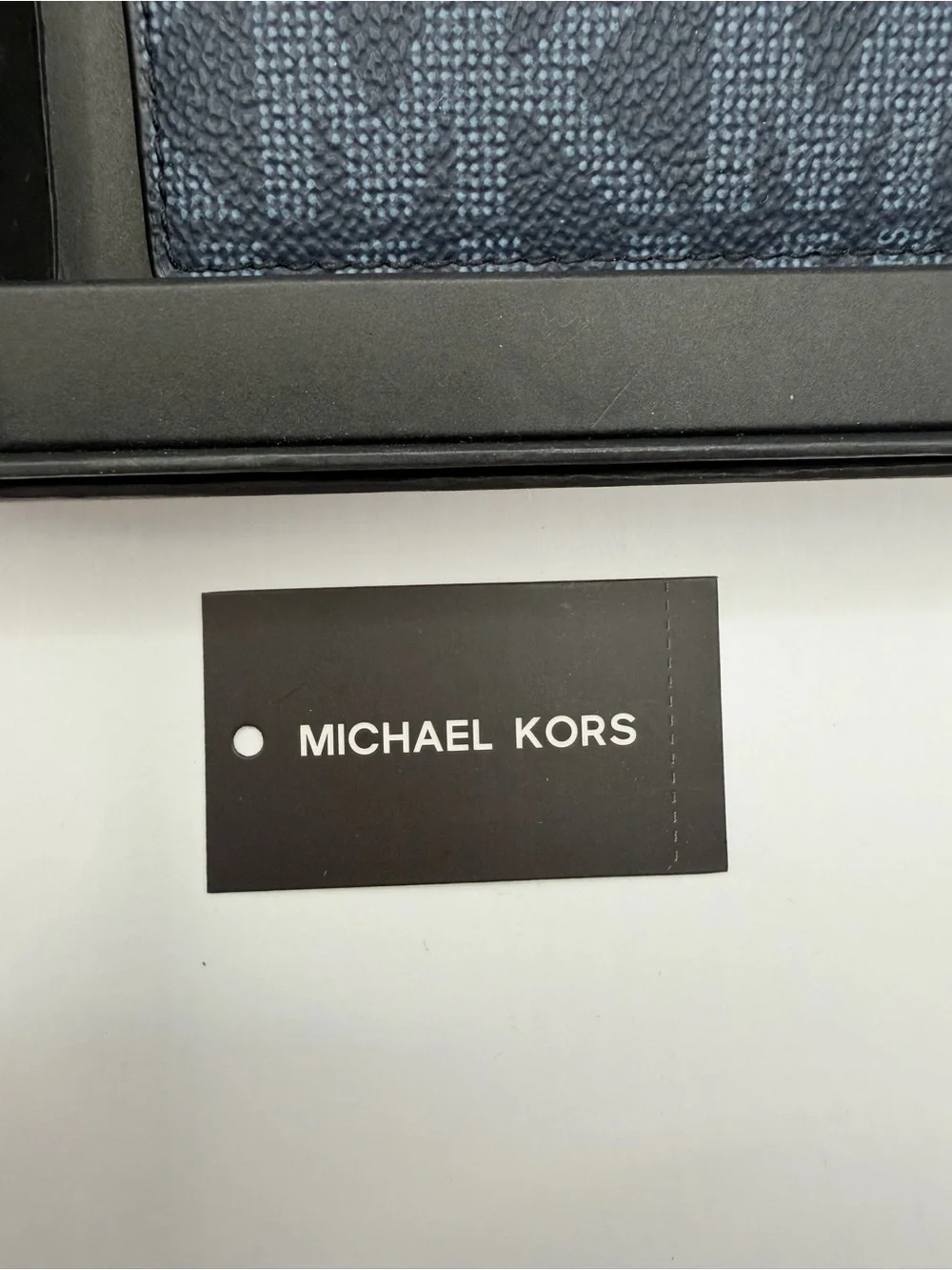 Michael Kors Credit Card Wallet + Key Fob 86F2SGFD1B $98 - New Admrl/PlBlue
